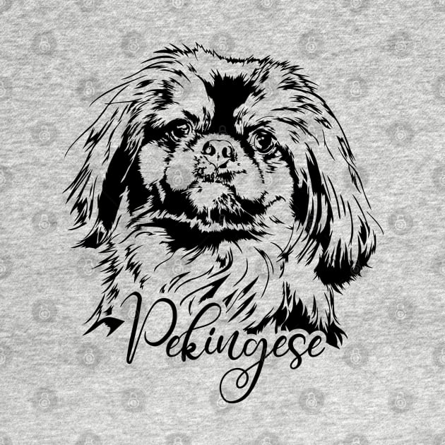 Funny Proud Pekingese dog portrait dog lover by wilsigns